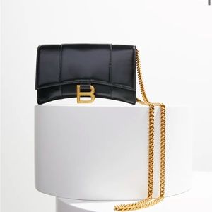 Balenciaga hourglass crossbody wallet on chain! New!